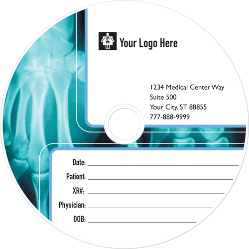 101_radiograph picture of cd custom printed for medical imaging