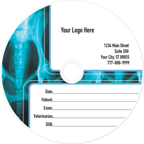 image of disc printed for veterinarian clinic