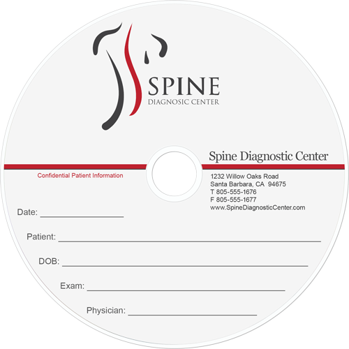 sample-spine-500 image of cd custom printed for medical clinic